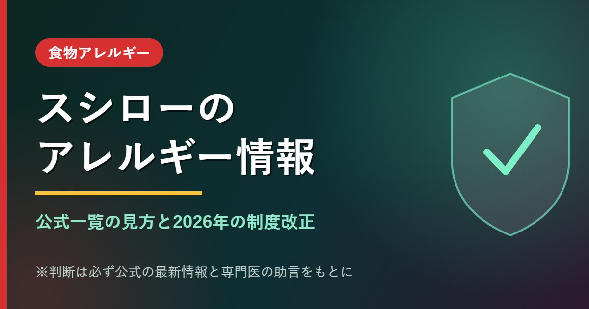 スシローのアレルギー情報 アイキャッチ画像